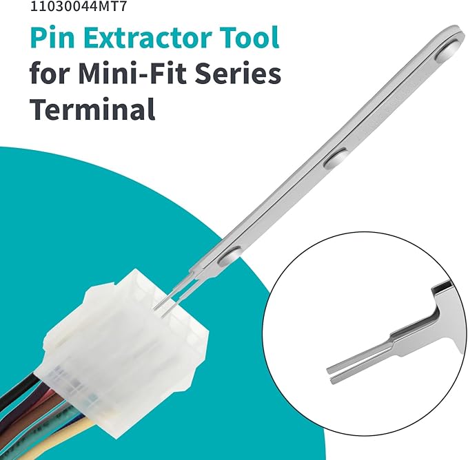 Compatible with Molex 11-03-0044 Mini-Fit Jr. Extraction Tool, ATX Pin Removal Tool for Crimped Terminal Removal, 14-30 AWG Cable, Soldering Extraction Tools