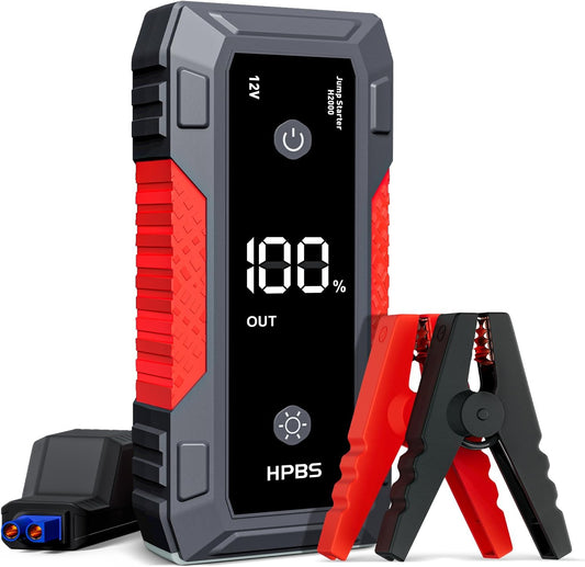 Jump Starter - 4000A Jump Starter Battery Pack for Up to 10.0L Gas and 8.0L Diesel Engines, Model H2000 12V Portable Car Battery Jump Starter Box with 3.0" LCD Display
