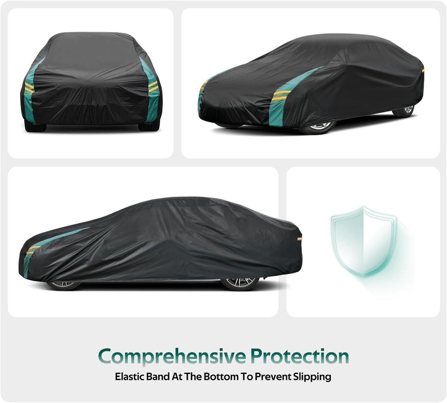 Coupe Car Cover Custom Fit for BMW 3 Series 4 Series M3 320i 325i 328i 330i 335i 340i 430i 440i M4(2005-2025), Waterproof All Weather for Automobiles, Outdoor Full Cover with Windproof Clip Straps.
