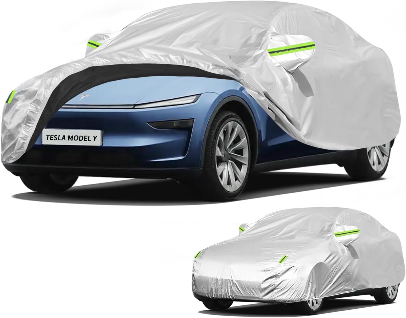 Tesla Model Y Waterproof SUV Car Cover - UV Protection All Weather Outdoor Dustproof Custom Fit with Storage Bag - Full Vehicle Protective Cover for Snow/Sun/Rain/Dust