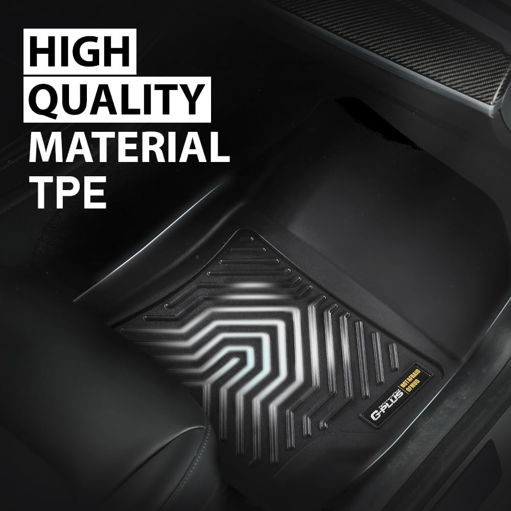 G-PLUS Rear Trunk Mat Compatible with Honda HRV 2023 2024 2025 TPE All Weather Full Cover Protection 1 Piece Black Cargo Mats Floor Mats