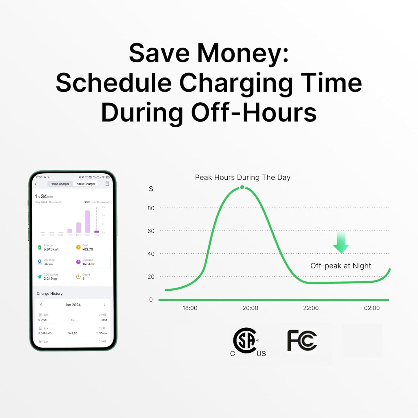 Autel MaxiCharger Level 2 EV Charger up to 40Amp, 240V, Indoor/Outdoor Fast Electric Vehicle Charging Station with Flexible 25-Foot Cable, NEMA 14-50 Plug (White)