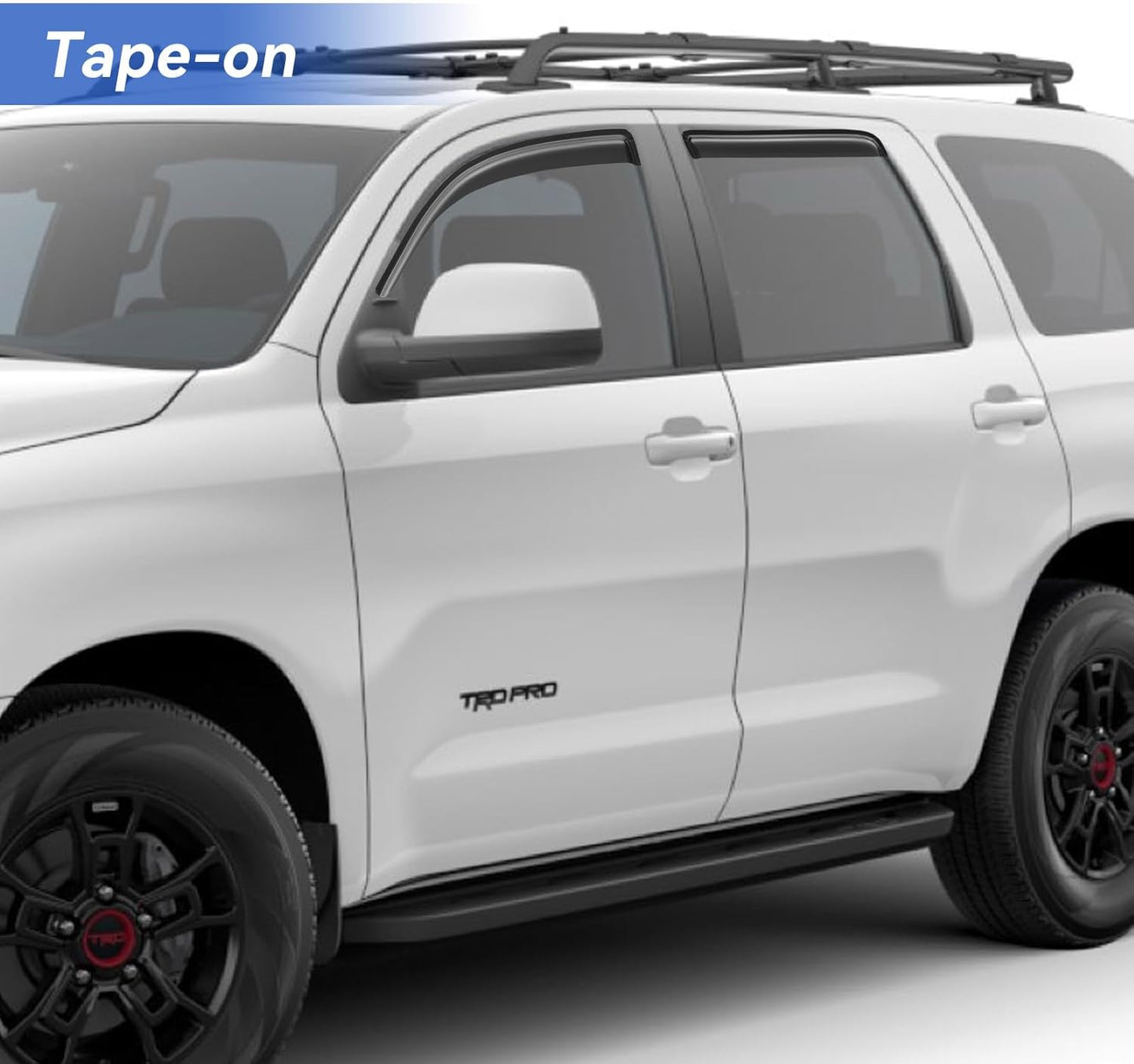 Window Visors Rain Guards for 2008-2022 Toyota Sequoia, Out-Channel Window Vent Wind Deflectors Visors Shades for 08-22 Sequoia