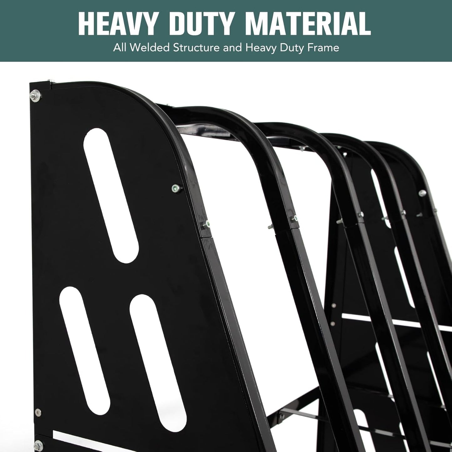 Vertical Bar Rack 1500 LB Capacity, 4 Bays Storage Rack 47" W x 24" D x 60" H, Long Parts Metal Rack, Lumber Storage Rack for Garage Storage, Black