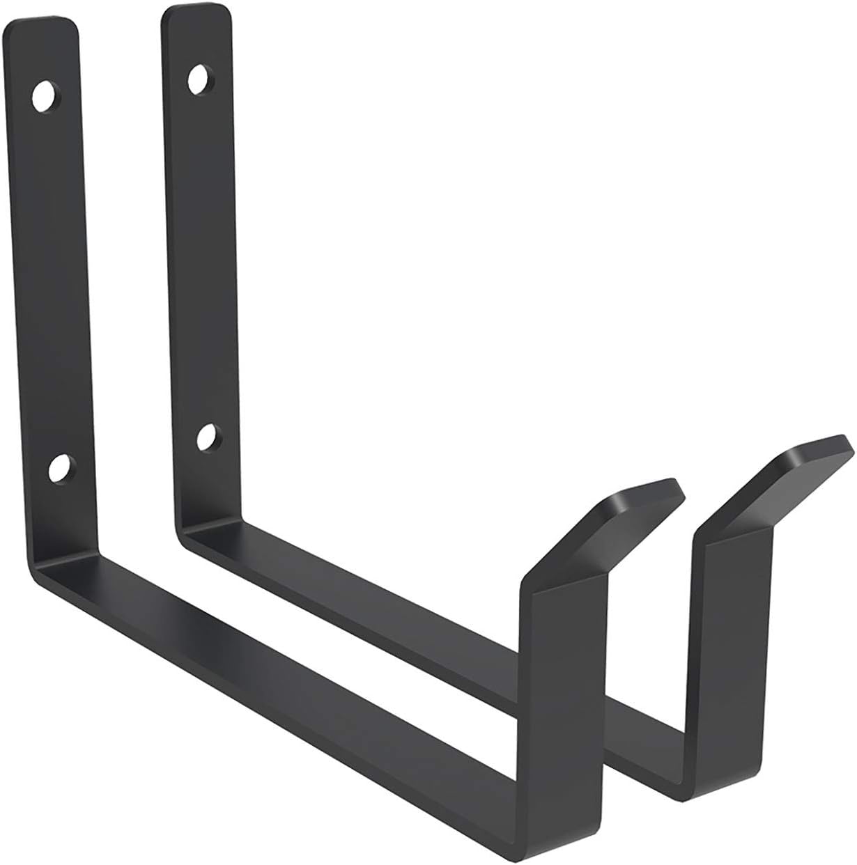 FLEXIMOUNTS 2 Pack Add On Storage Utility Hook Accessory for Garage Ceiling Rack, Max Weight Capacity up to 35lbs, Black