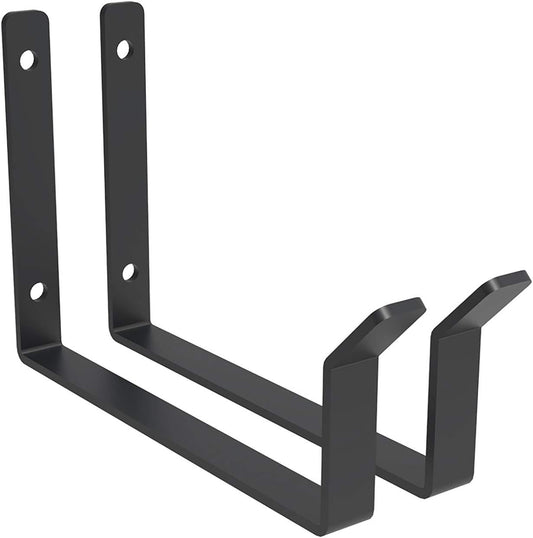 FLEXIMOUNTS 2 Pack Add On Storage Utility Hook Accessory for Garage Ceiling Rack, Max Weight Capacity up to 35lbs, Black
