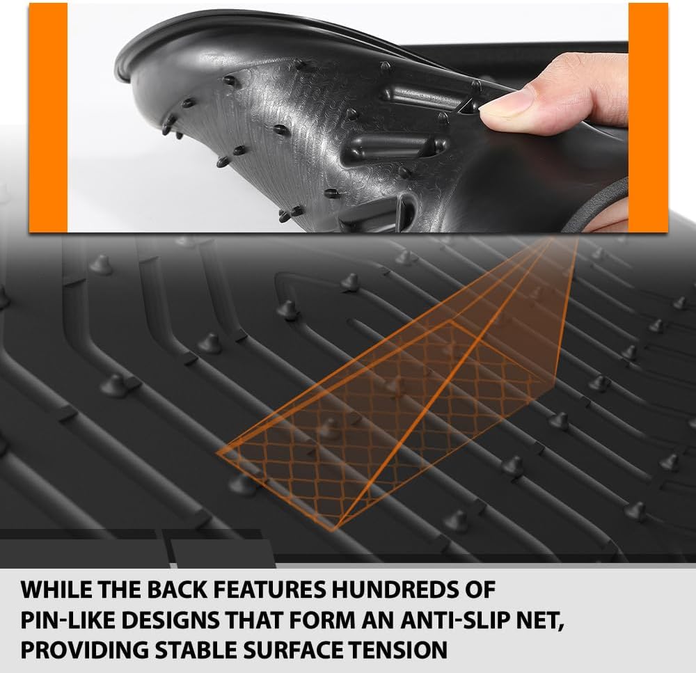 G-PLUS Heavy Duty TPE Floor Mats Cargo Liner Fit for Honda Pilot 2023 2024 2025 All Weather Full Cover Protection 1st & 2nd & 3rd Row Liner TPE Car Floor Cargo Liners Black,Alfombras para carro