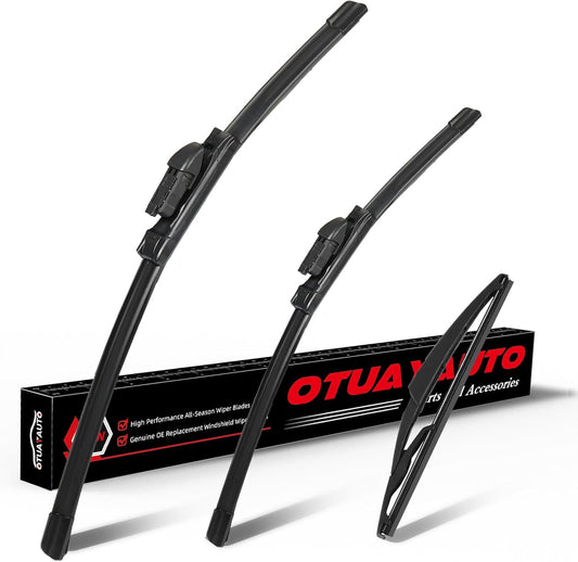 OTUAYAUTO Premium Windshield Wiper Blades - Replacement for Jeep Renegade 2015-2023 - Precision Fit, All-Weather Performance, Front and Rear Wiper Blades, Top Lock - 22"+20"+10" (Pack of 3)