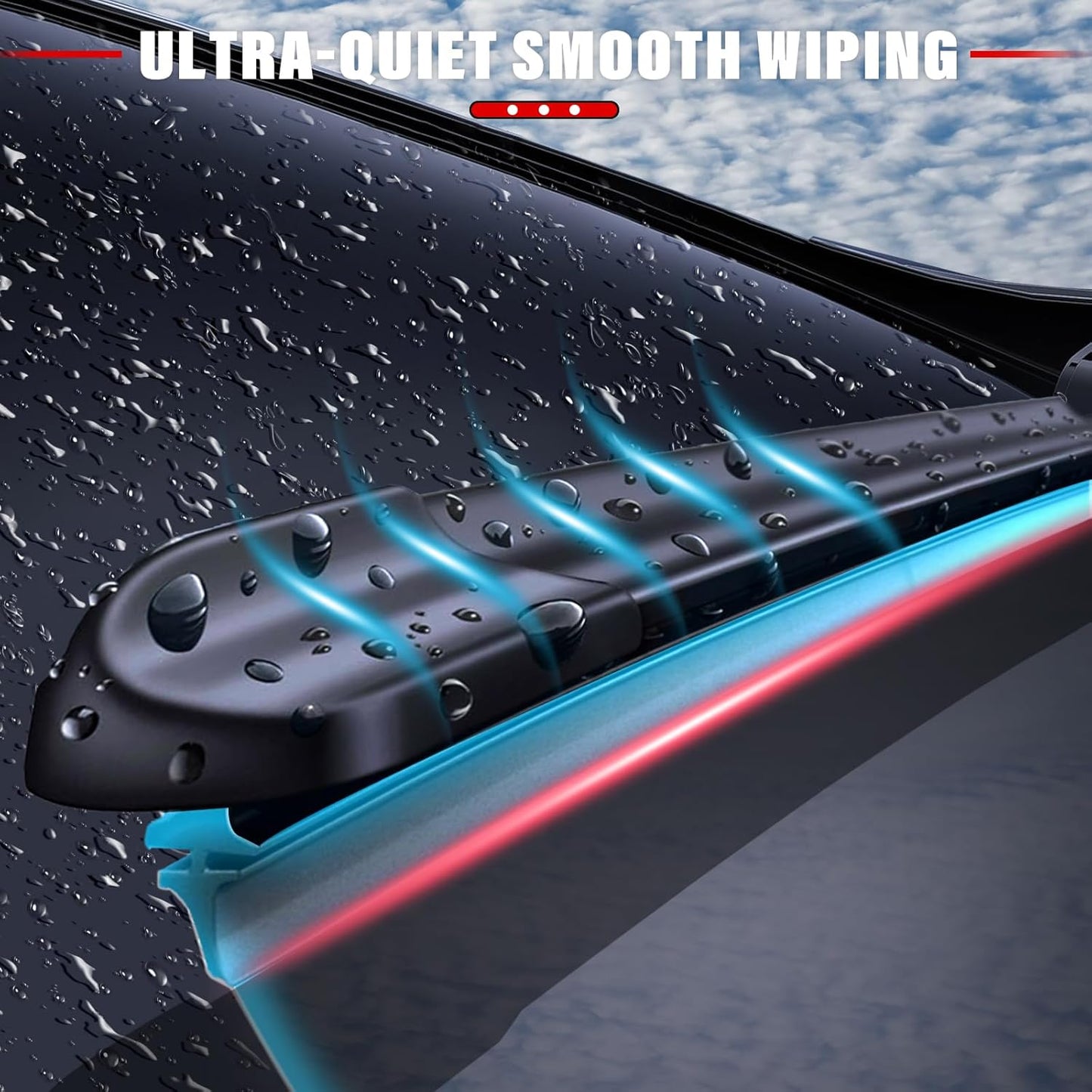 Windshield Wiper Blades Replacement for 2009-2017 Ford Fiesta Original Factory Quality Front Rear Wipers Blade Set for My Car - 26" 15" 12" (Pack of 3)