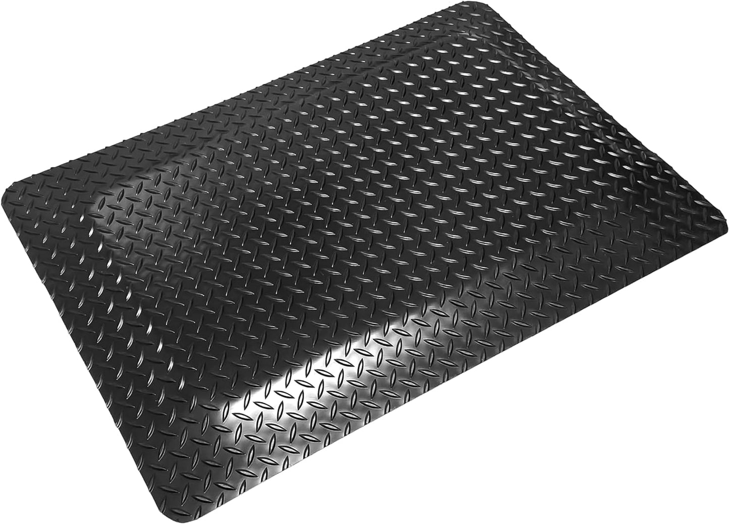 Rhino Mats, American Classic Diamond Anti-Fatigue Mats, Industrial Ergonomic Comfort Standing Mat for Work, Home, Garage, Office, Kitchen or Anywhere (Black 1" Thick, 3 FT. x 21 FT.)