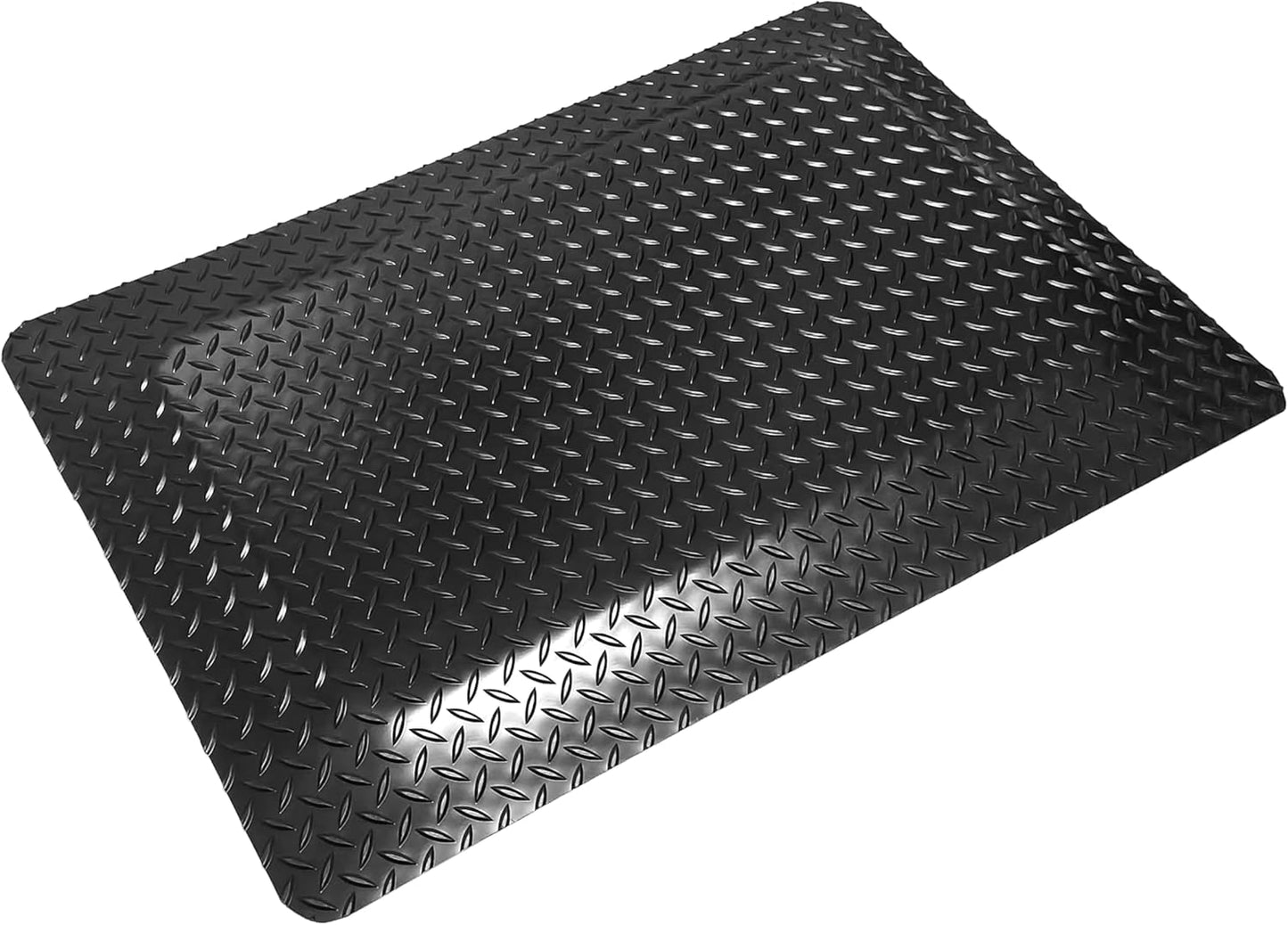 Rhino Mats, American Classic Diamond Anti-Fatigue Mats, Industrial Ergonomic Comfort Standing Mat for Work, Home, Garage, Office, Kitchen or Anywhere (Black 1" Thick, 4 FT. x 13 FT.)