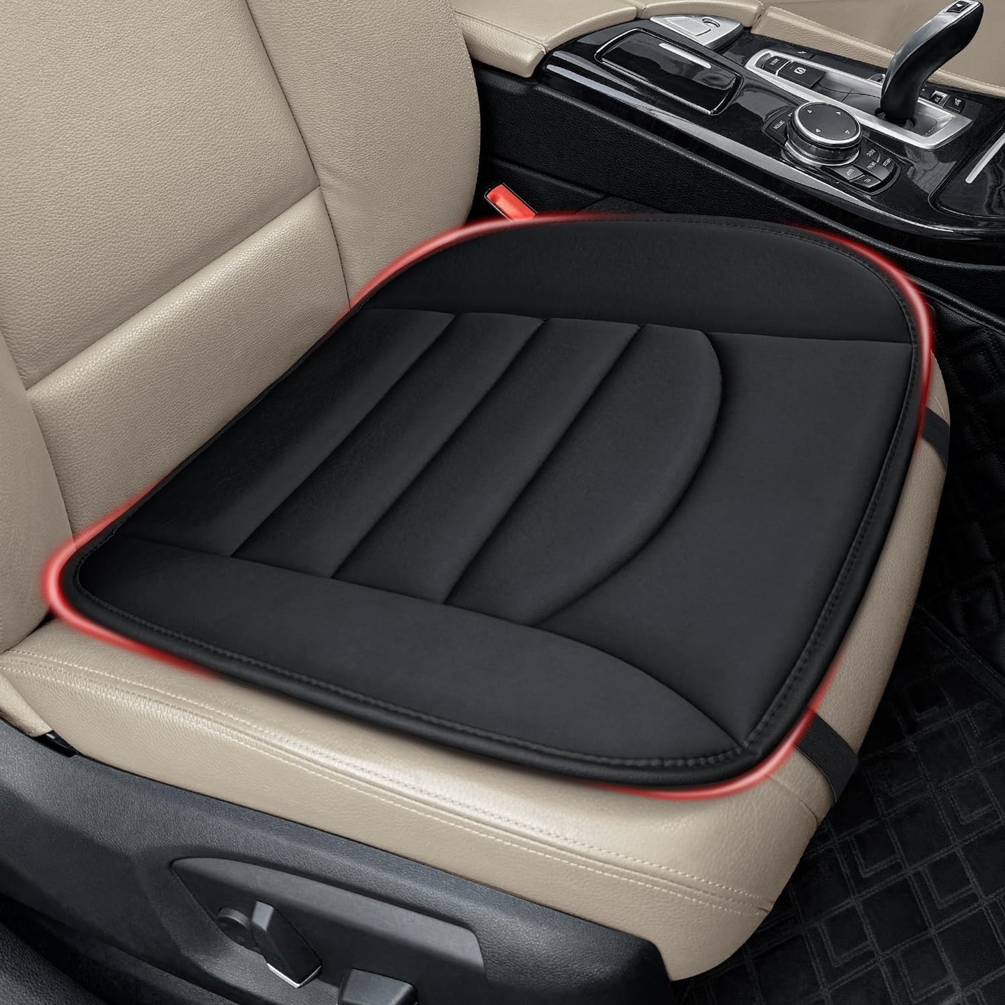 Car Seat Cushion Chair Cushions, 1.2in Memory Foam Pressure Relief Seat Cushion for Car, Non-Slip Design Car Truck Seat Cushion for Driving, Ergonomic Chair Seat Pad for Office Gaming Wheelchair