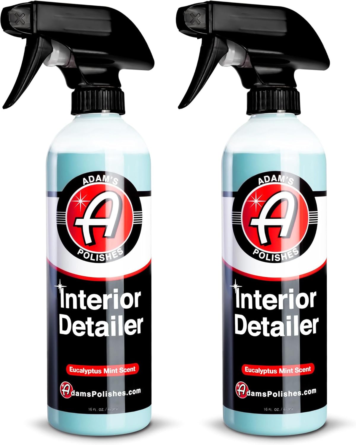 Adam's Polishes Interior Detailer 16 fl. oz - Total Car Cleaner, Protectant & Dressing | All Purpose Leather Conditioner | Vinyl, Dashboard, Screen, Seat Cleaner & More - Pack of 2