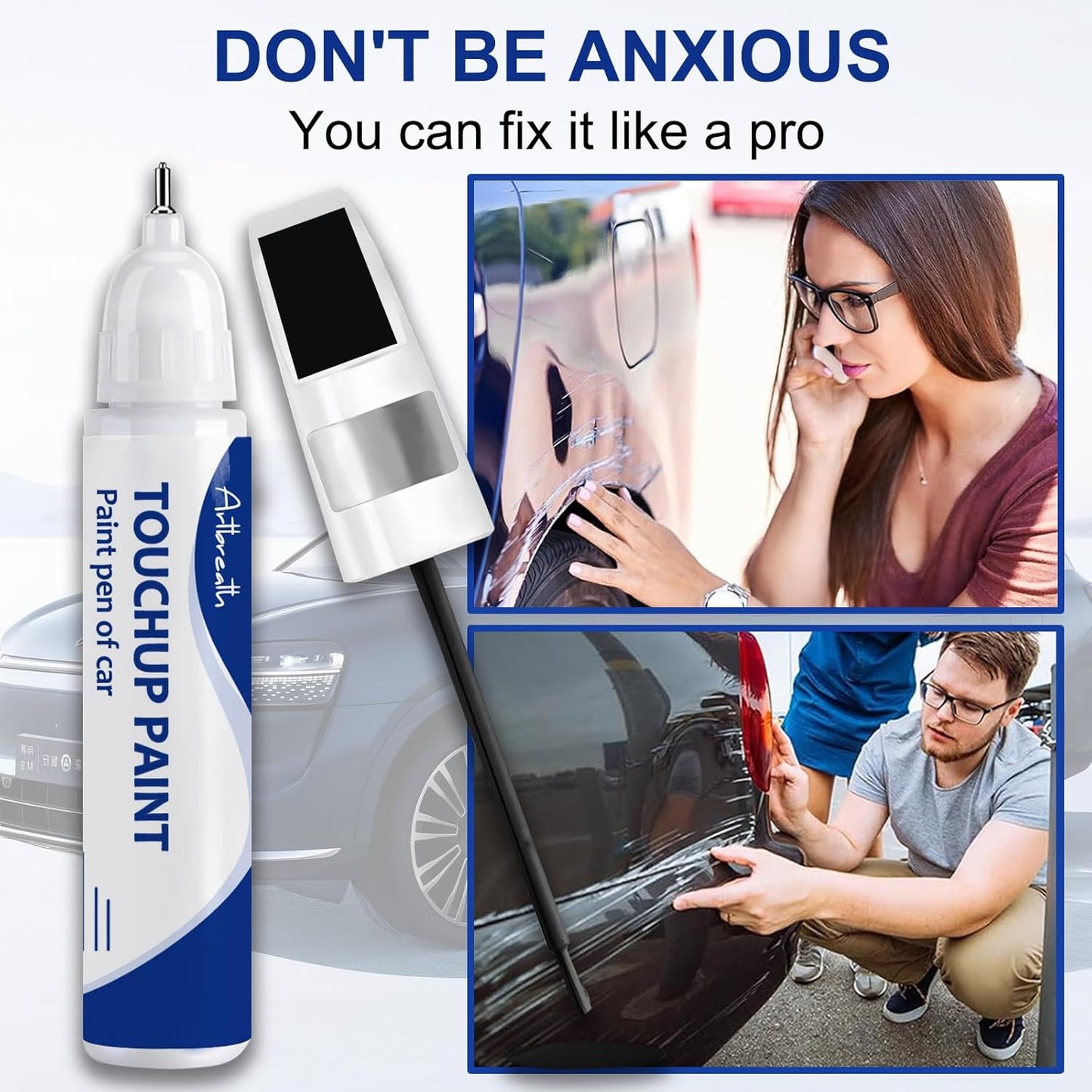 Black(PX8) Touch Up Paint for Dodge-Exact Match–Chips and Nicks Car Paint Scratch Repair Kit Automotive Paint Pen for Challenger/Durango/Grand Caravan/Charger/RAM