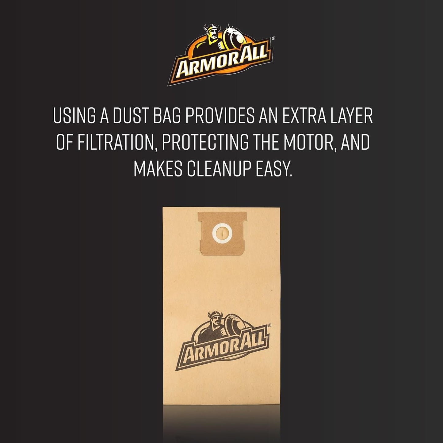 Armor All, AADBS 2.5-Gallon Wet/Dry Vacuum Dust Bags, 3-Pack