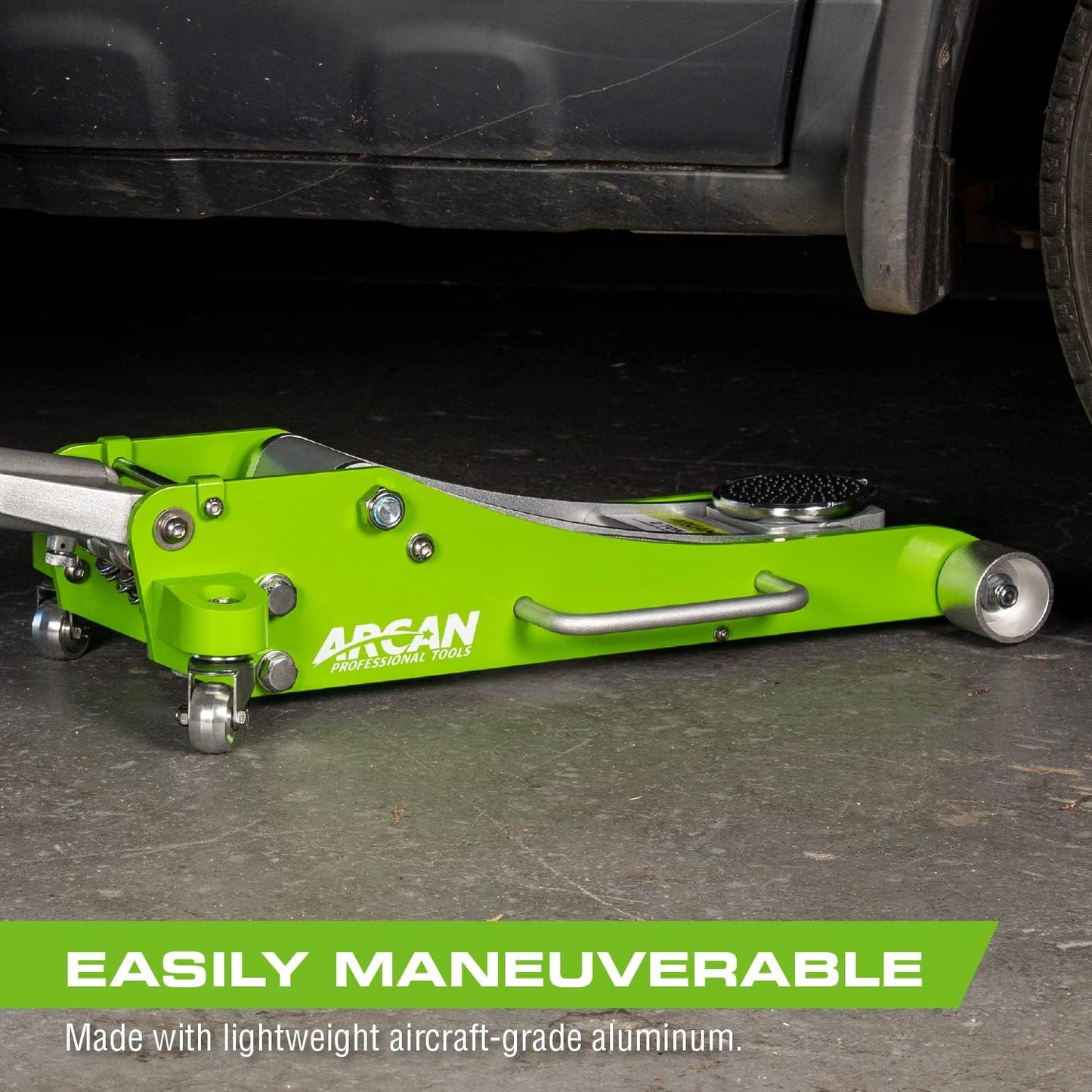 ARCAN Tools 2-Ton (4,000 lbs.) Quick Rise Aluminum Floor Jack with Dual Pump Pistons & Reinforced Lifting Arm (A20017)