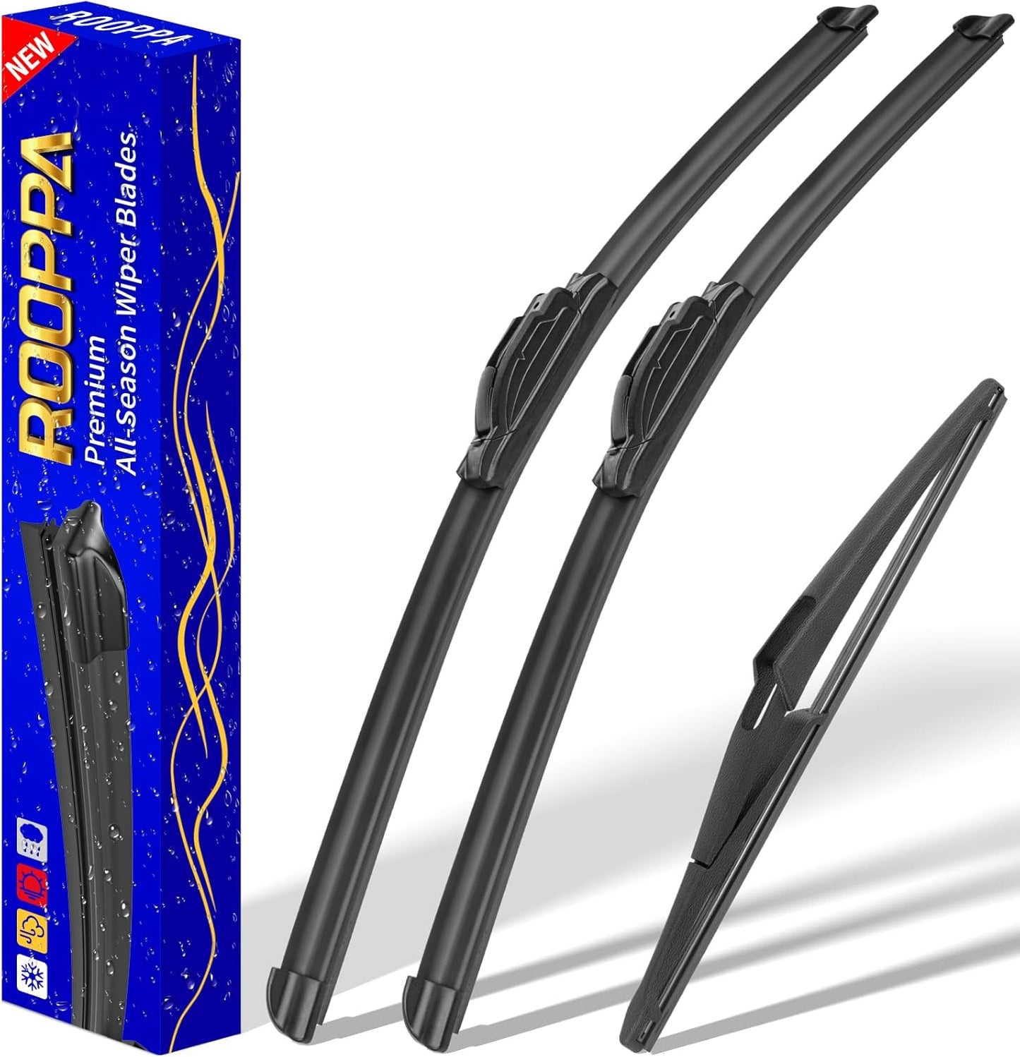 3 wipers Replacement for 2018-2023 Nissan Kicks, Windshield Wiper Blades Original Equipment Replacement - 26"/16"/12" (Set of 3) U/J HOOK