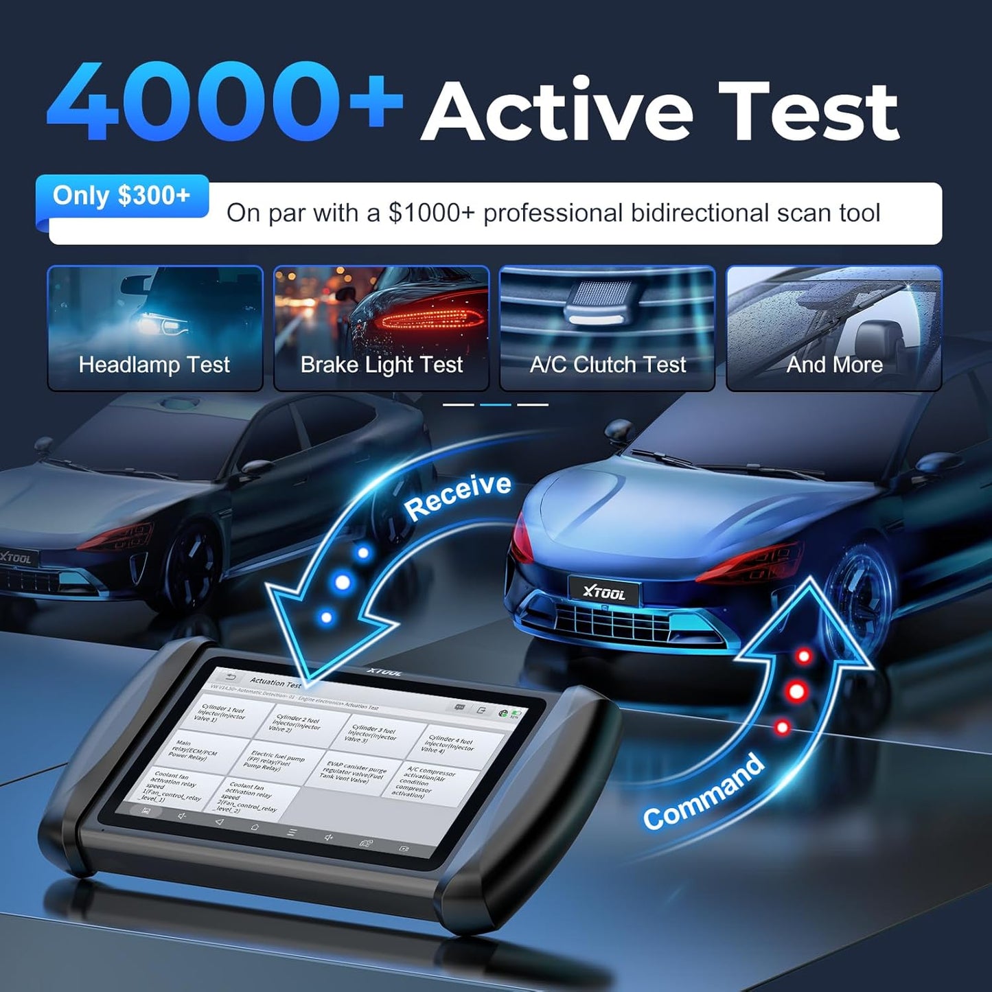 XTOOL IP819 V2.0 Bidirectional Scan Tool, 2025 Upgraded OBD2 Scanner with Active Test, PMI Function, 39+ Resets, ECU Coding, FCA AutoAuth, All Systems Scanner for Cars, 3-Year Update