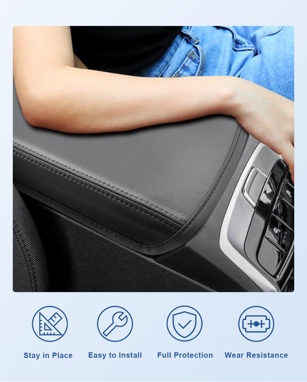 CDEFG Compatible with 2024 Hyundai Santa Cruz Tucson Center Console Cover for 2022-2024 Santa Cruz Accessories Armrest Cover Tucson Middle Console Pad Arm Rest Cushion