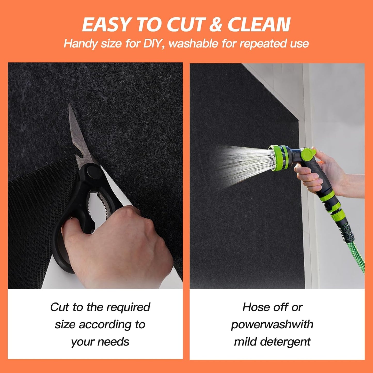 7.6'x 19' Garage Floor Mat & Oil Spill Mat, Heavy Duty Under Car Mat for Garage & Driveway, Protects Against Oil, Chemicals & Stains with TPE Anti-Leak Backing, Reusable & Washable