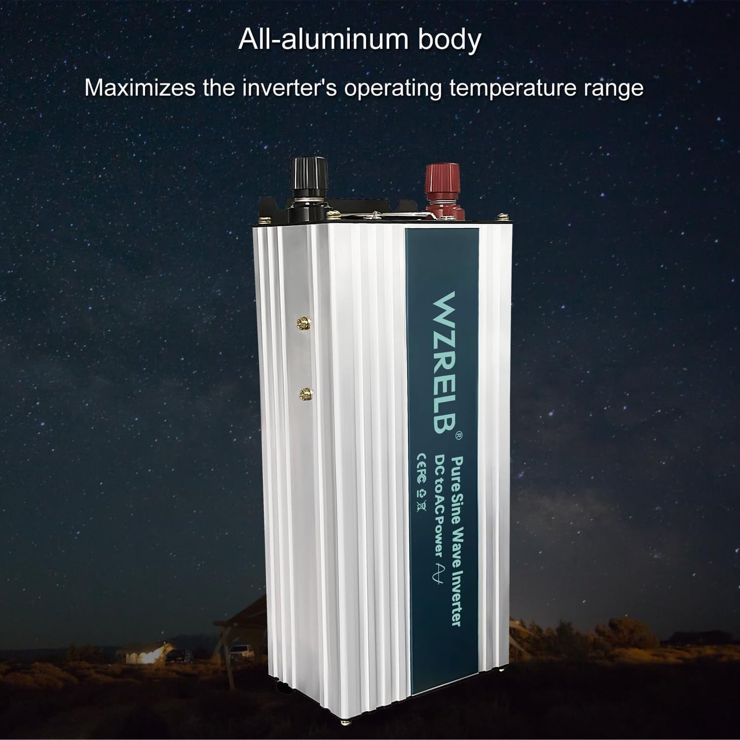 WZRELB 1000W Pure Sine Wave Inverter 36V DC to 110V 120V AC,Car Power Inverter with Dual AC Outlets, LED Display,Off-Grid Portable Power Converter for Home, RV, Truck, Camping