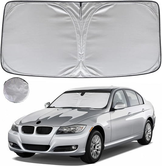 KAYZT Windshield Sun Shade for 2006-2011 BMW 3 Series 330i 328i 320i 325i 335i Foldable Sunshade Front Window Custom Fit Car Accessories