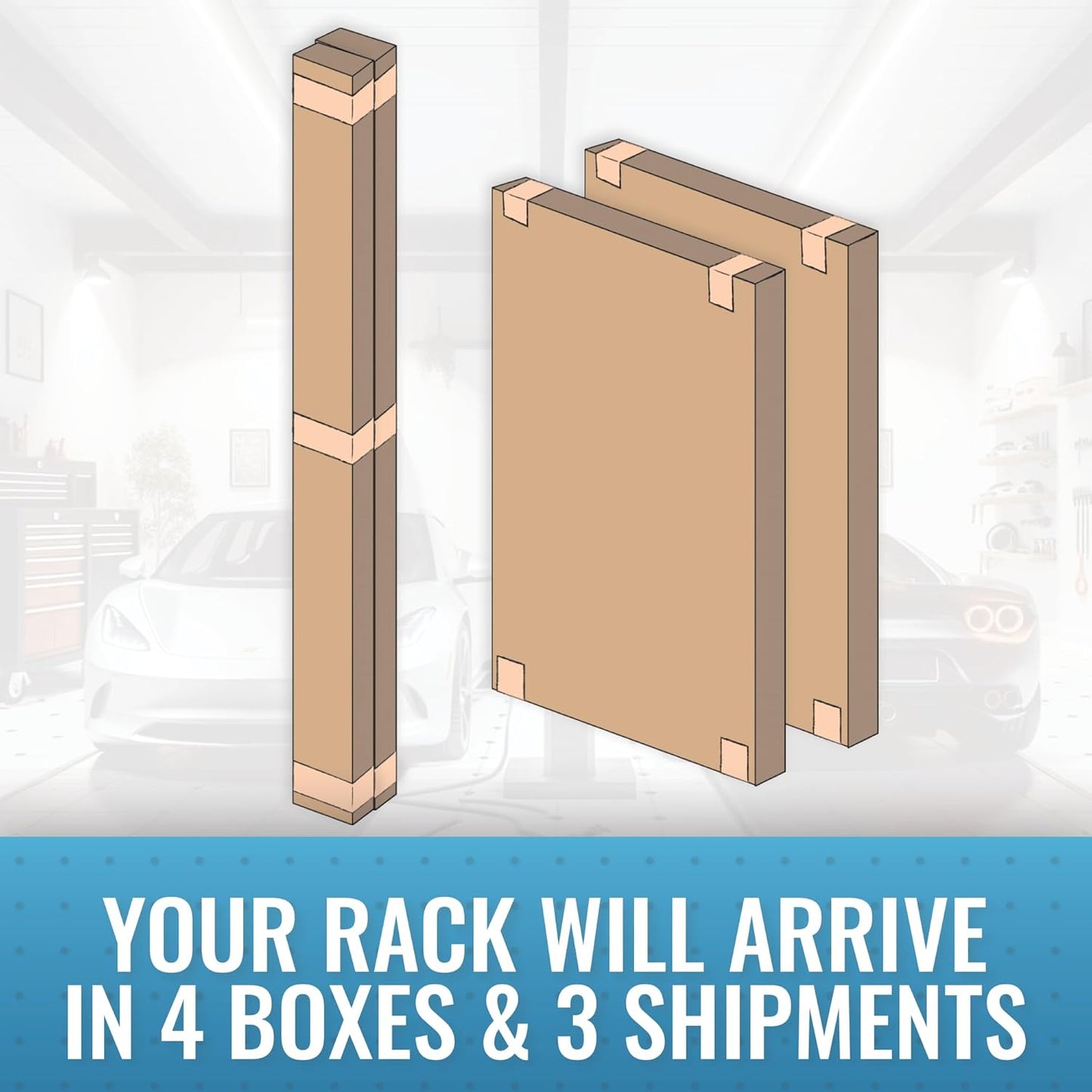 2-Pack 4 x 8 MonsterRax Overhead Garage Storage Rack, Ceiling Racks for Garage, Organization Shelving, Adjustable Hanging Shelf, White, 24"-45" Height Adjustment,