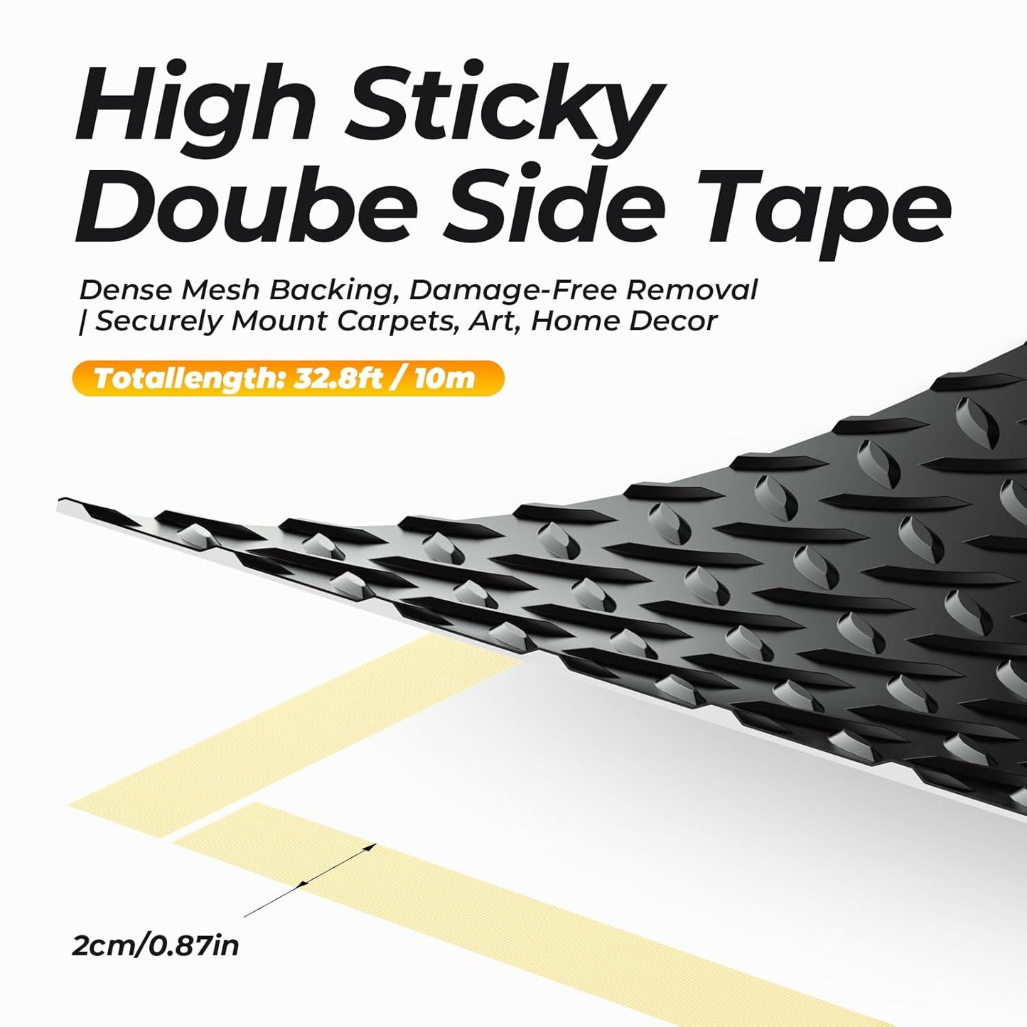 7.8 x 20 FT Garage Floor Mat, 2.8mm Thickness Diamond Plate Vinyl Garage Flooring Roll for Under Car, Large Size 156 SQFT for Large SUVs, MPV, Pickup Truck, Black