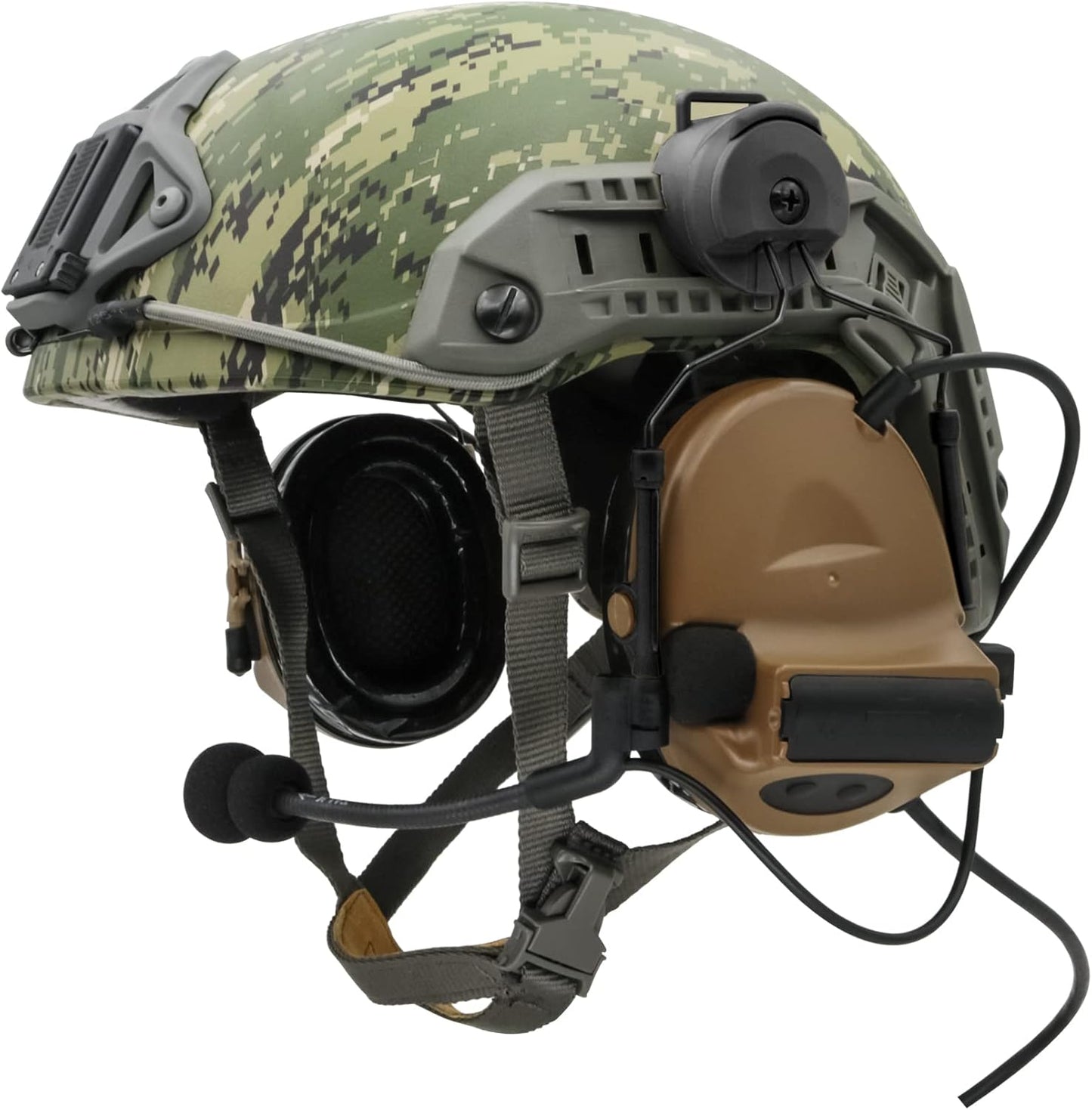 COMTA 2 Helmet-Type Tactical Headset with U94 PTT 2pin，Noise Canceling Headphones，for Airsoft Hunting Shooting