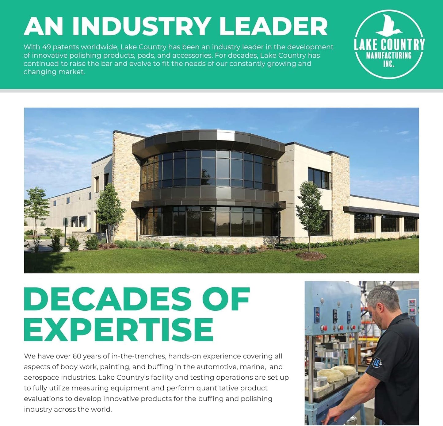 Lake Country 6.5" HDO Blue Foam Heavy Polishing Pad (1-Pack) – Premium Heavy Duty Orbital Polishing Pad for Painted Surfaces – Fits 6" Backing Plate