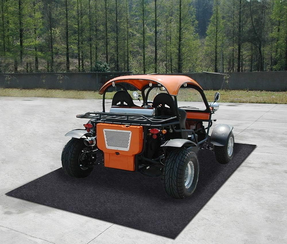 Motorcycle, Golf cart, Go-kart, Mountain Bike Floor Mat,Absorbent Fabric,Anti-slip and Waterproof Backing,Washable,Garage and Shop Parking Mats(8.7Feet x 7.6 Feet)