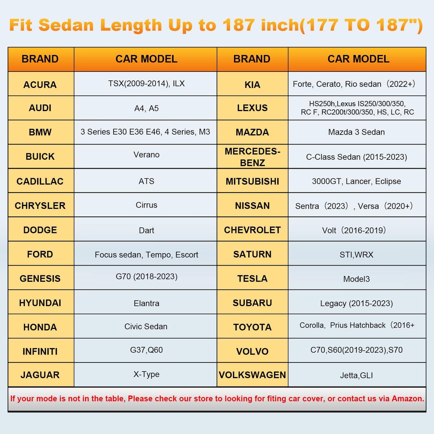 Car Cover Outdoor Full Exterior Covers Sedan Sun UV Rain Snow Wind Protection Car Cover Universal Fit for Sedan (Length 178"-187")