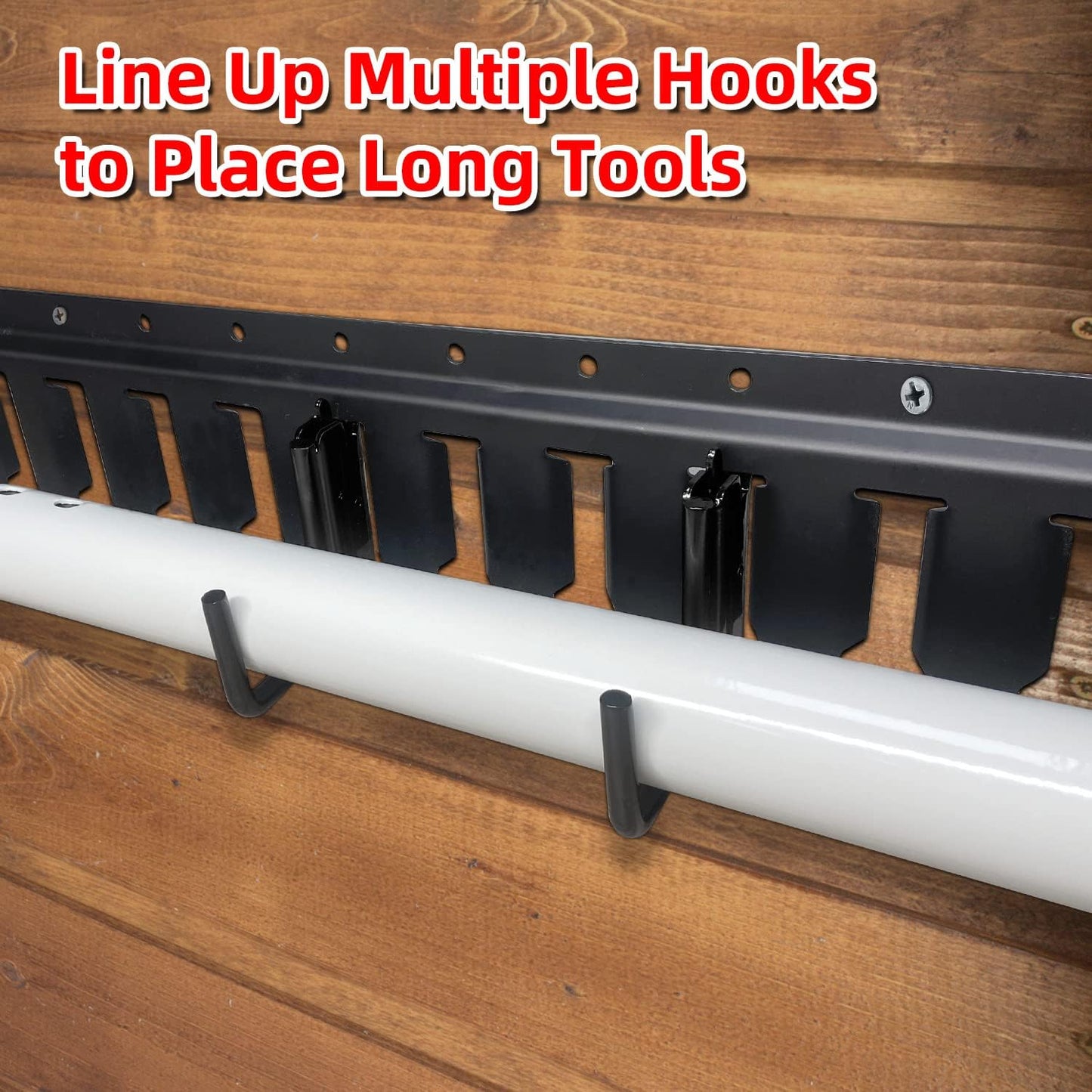 12PCS E Track J Hooks Heavy Duty E Track X Track Steel Hanger, Spring Fitting E Track Accessories for Enclosed Trailer, Cargo Van,Semi-Trucks Trailer,Black