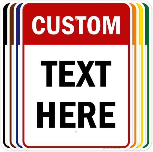 Custom Sign, Custom Sign for Business, Indoor/Outdoor use. 18x24 Inches, Rust Free .063 Aluminum, Fade Resistant, Made in USA by My Sign Center (Header)