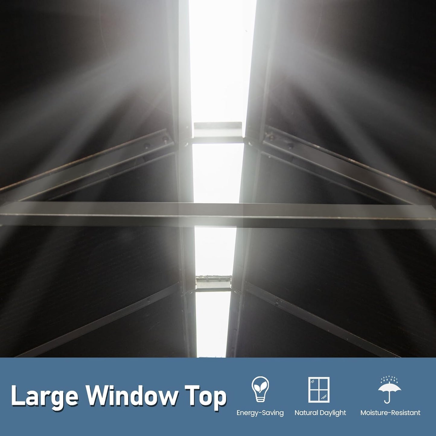 Domi 6x4 FT Outdoor Resin Storage Shed, All-Weather Double-Wall Storage Building for Backyard, Garden, Lawn Tools, Mower, Bike & Pool Equipment, Lockable Doors, Ventilated Roof, Grey