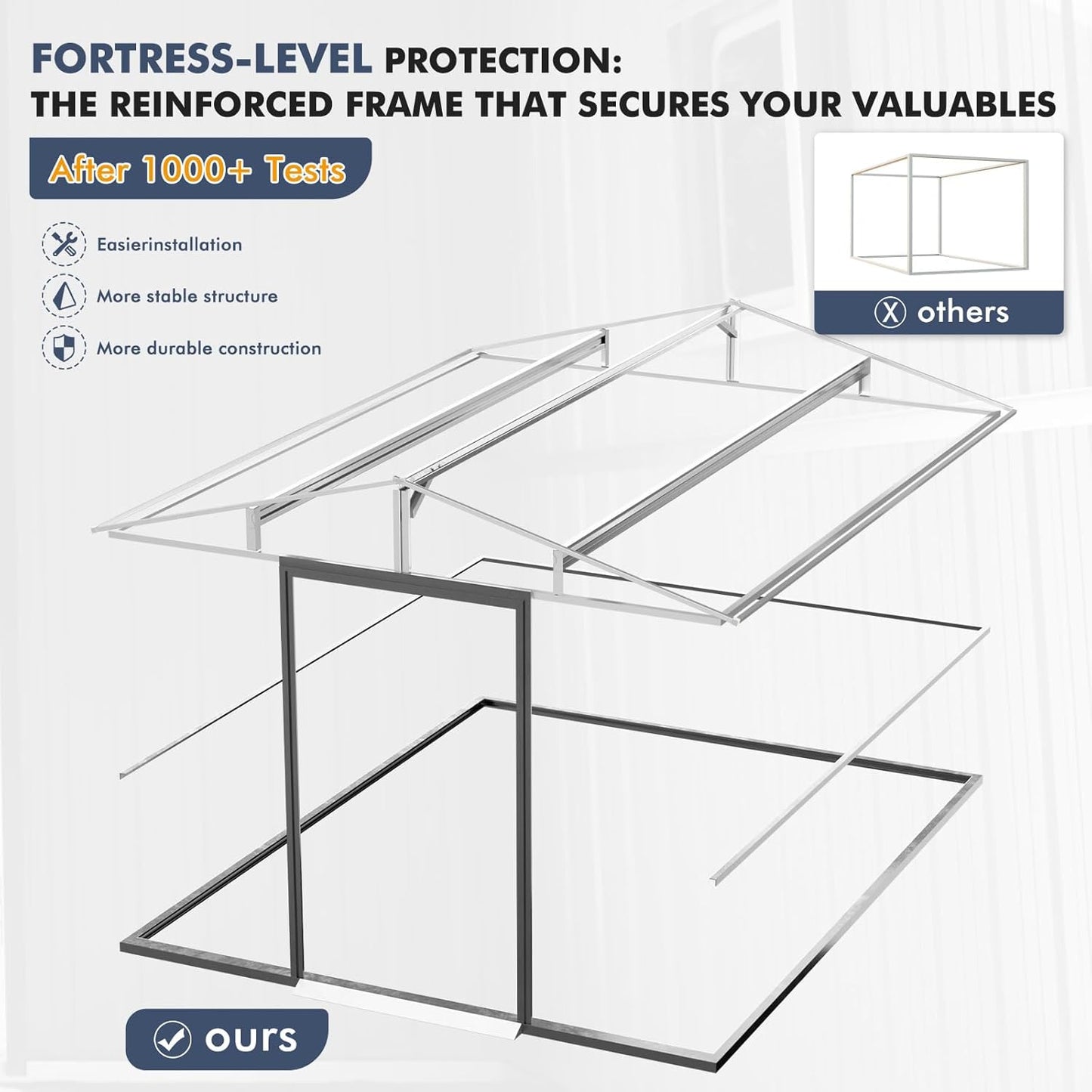 Metal Shed 8x10x6 FT - Steel Tool Storage with Sliding Door and Air Vents - Outdoor Bike Sheds for Garden, Backyard, Patio - Utility Storage Solution