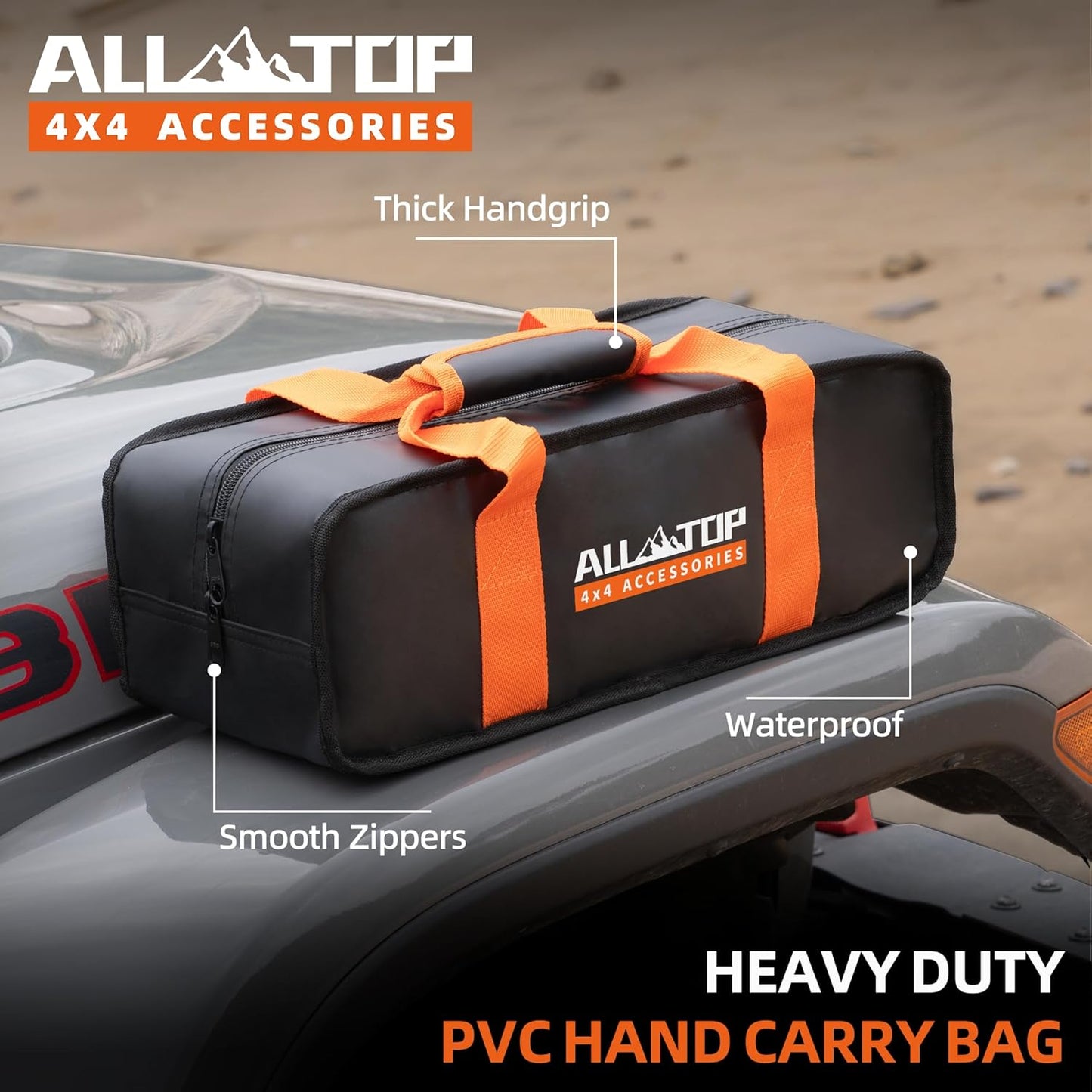 ALL-TOP Kinetic Recovery Rope, 48000Lbs, 1in x 30ft, Heavy Duty 30+% Elasticity, 16000Lbs Work Load Limit for 4x4 Offroad Vehicle