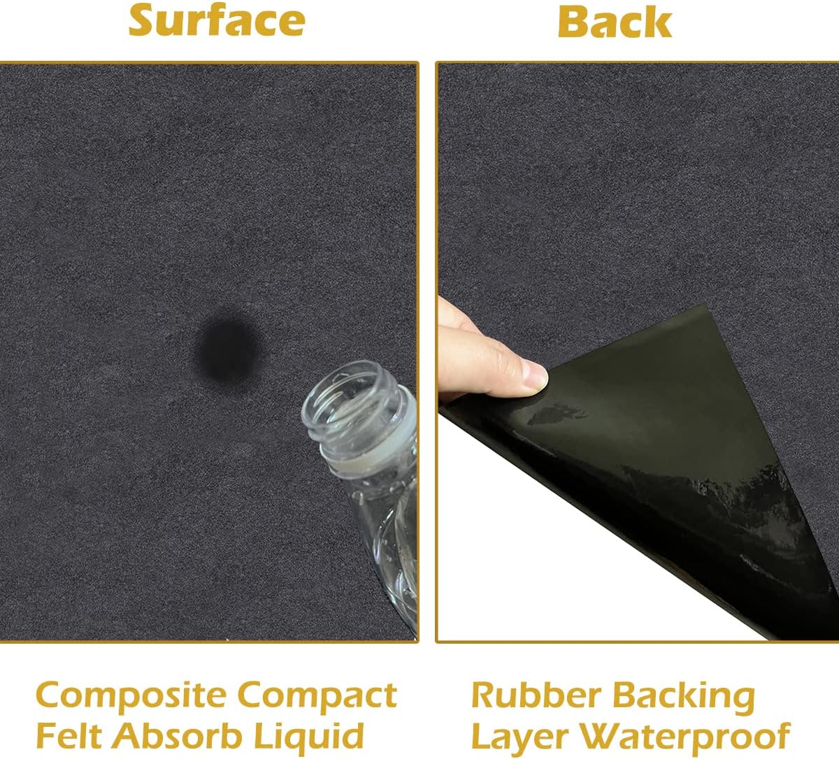 Large Rubber Mat 6.6x8.5 Feet Oil Absorbent Garage Mat for Under Car Waterproof Backing Layer Golf Cart Mat Protects Floor from Spills, Drips, Splashes and Stains Oil Drip Pan