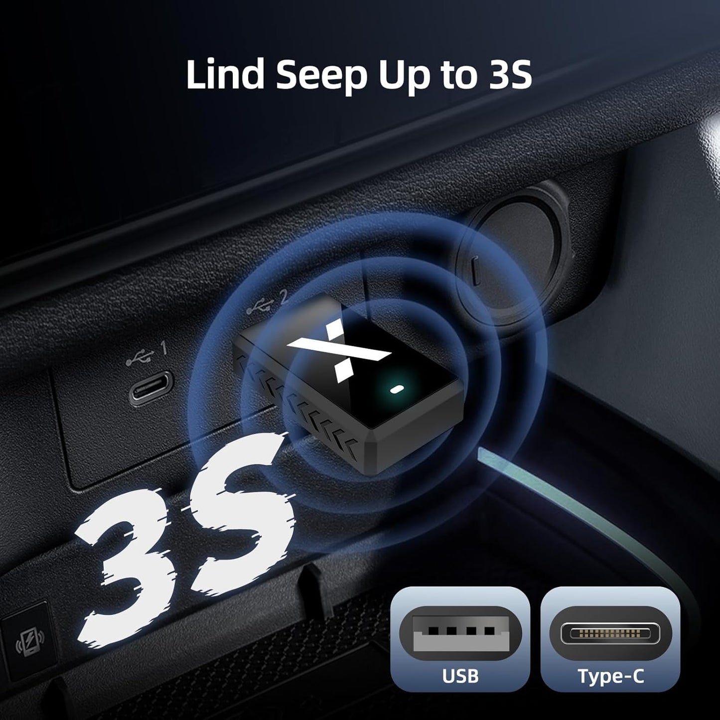 F1 Wireless CarPlay Adapter & Android Auto Adapter – 2-in-1 Car Play Dongle for iPhone & Android, Dual 5G Chips, Auto Cooling, Compatible with Car has Factory Wired CarPlay/AndroidAuto Features