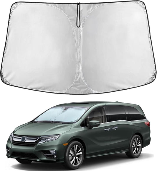 Honda Odyssey EcoNour Car Windshield Sunshade 2018-2024 2025-240T Polyester Material Cars Sun Visor Reflector Blocks UV Rays - Foldable Sunshade Interior Protection Accessories