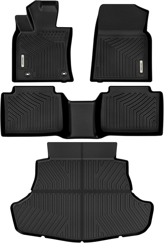 OEDRO Floor Mats Fit for 2018-2024 Toyota Camry, NOT for Hybrid & AWD Models, TPE All Weather Floor Liners Custom Fit for 2024 Toyota Camry L/LE/SE/TRD/XLE/XSE, Black