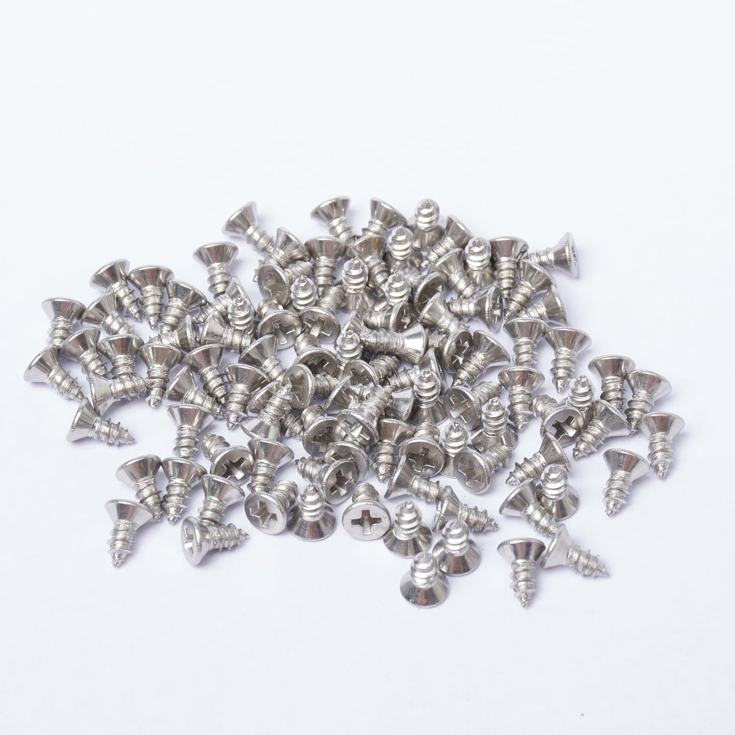 Bolt Dropper #4 x 1/4" Stainless Steel Flat Head Phillips Wood Screw (100 Pack), 18-8 (304) Stainless Steel Sheet Metal Screws - Type A Point, Plain Finish