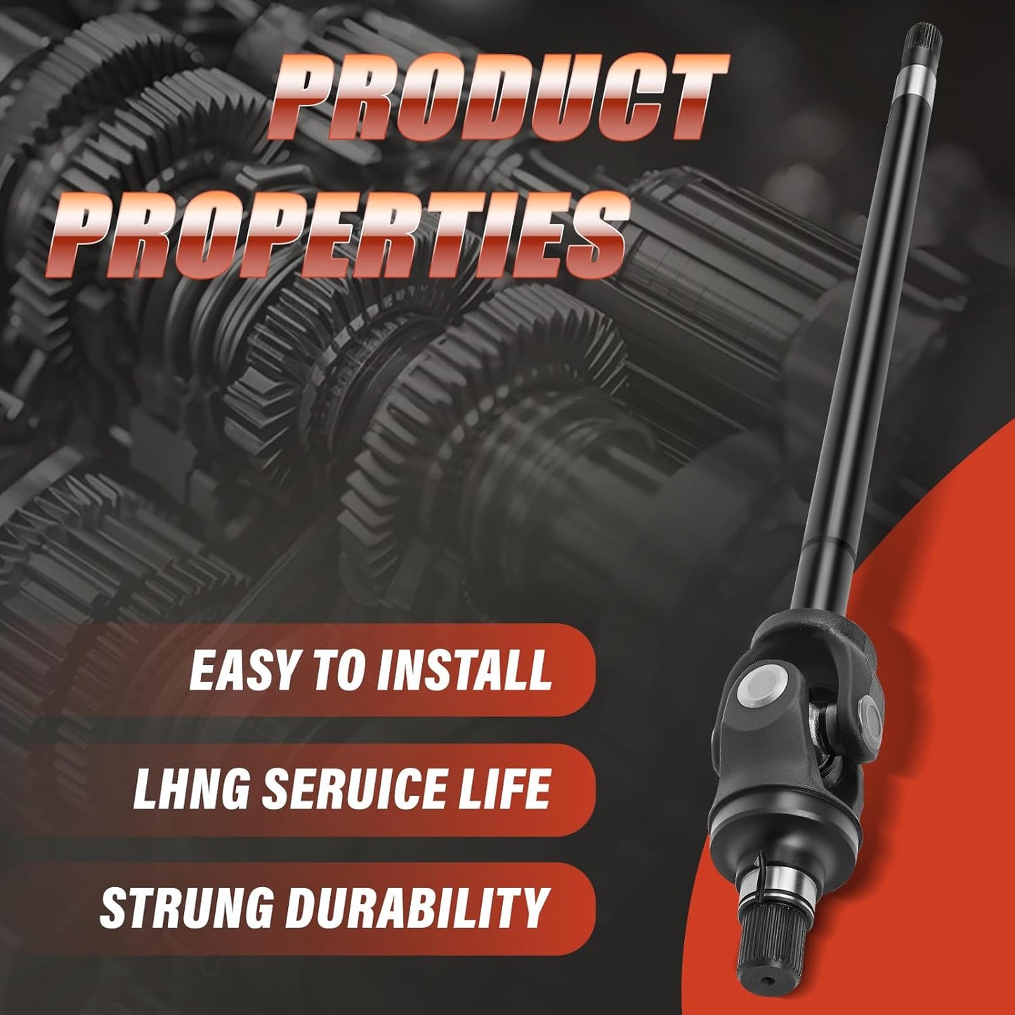 Axle Shaft Assembly Compatible with Ford F250 F350 Super Duty 2005-2012, with Dana Super 60 Front Axle, Front Right Passenger Side# 10013778