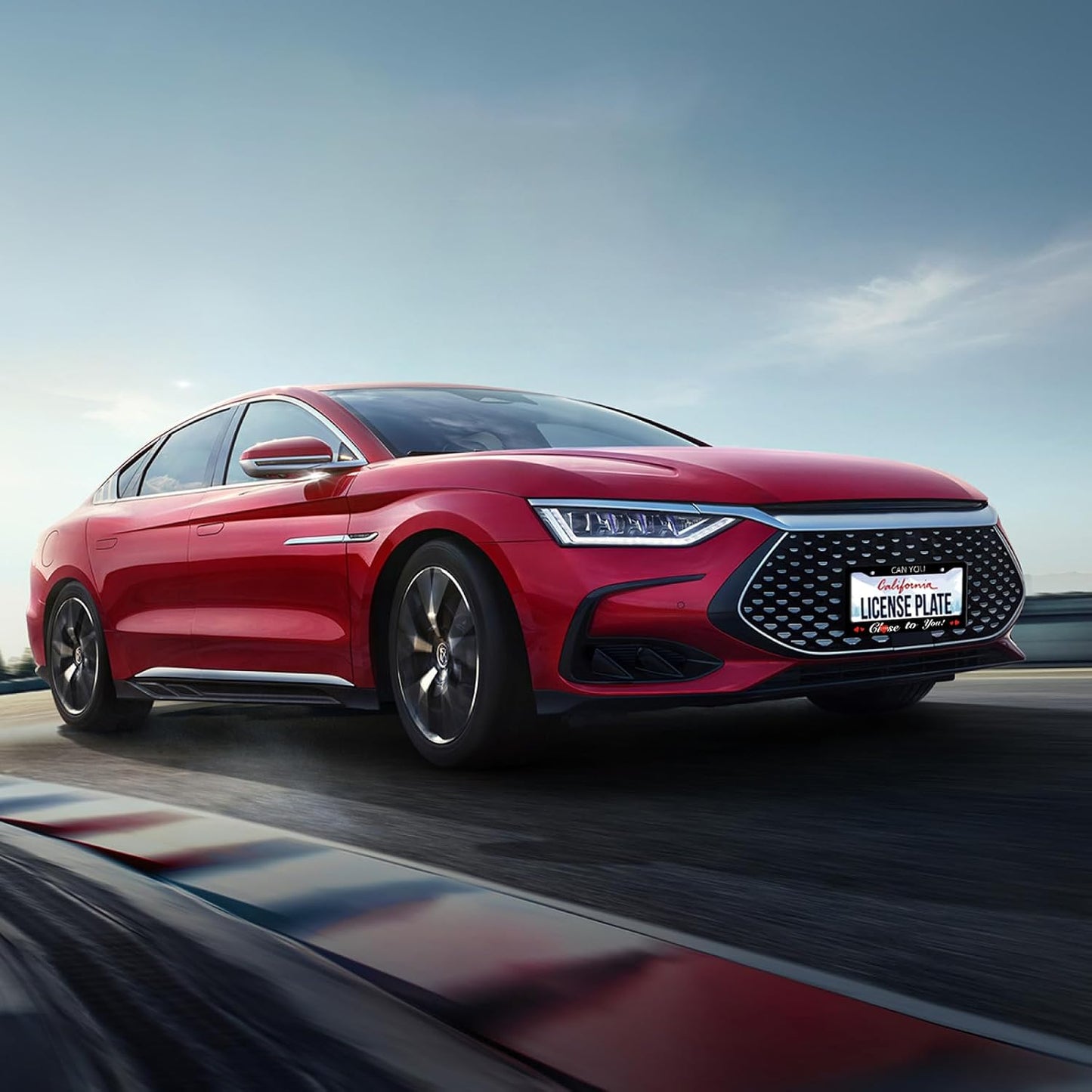 Funny License Plate Frame Can You Close to You License Plate Stainless Steel Black License Plate Holder for Men Women Personalized Car Accessory Decoration 12.3" x 6.3"