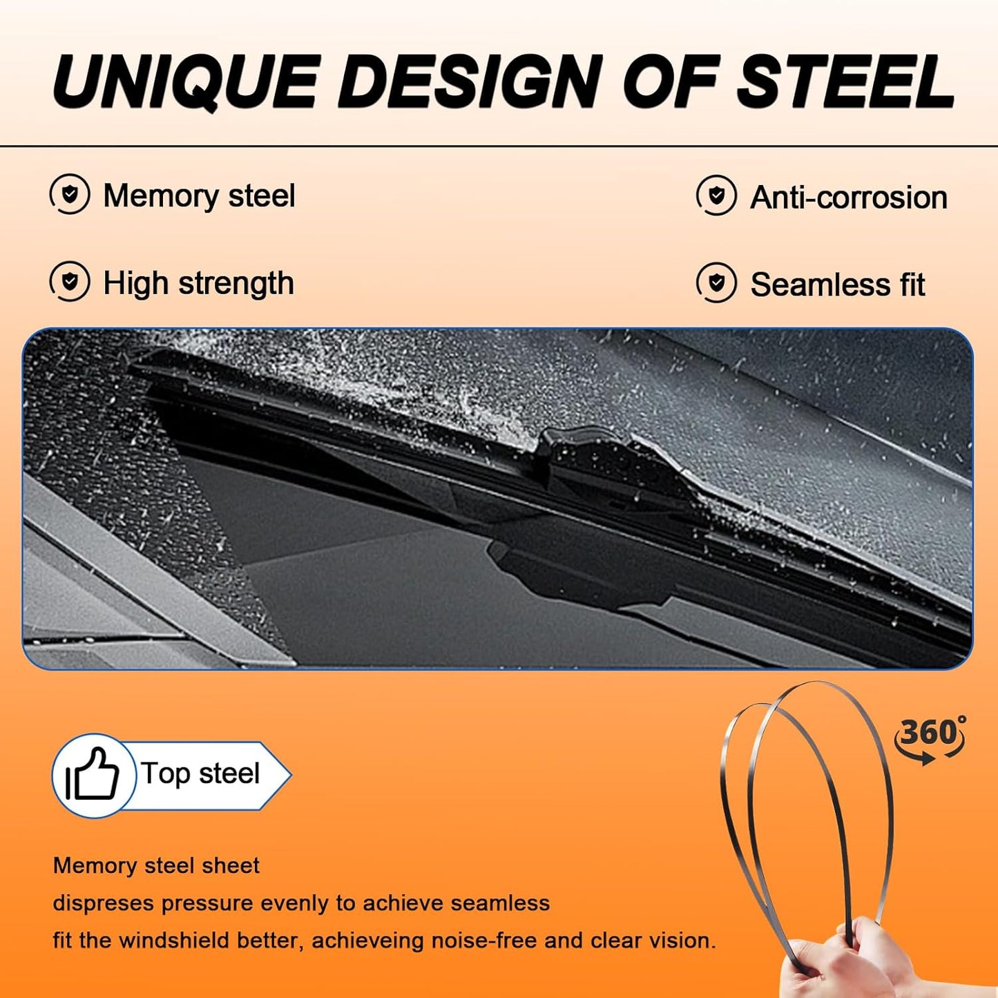 HULADAED® 21''+21''+11'' Windshield Wipers Replacement for Jeep Grand Cherokee 2004-1999,Silicone Front Rear Wiper blades for MY Car-All Weather & Quiet(3 PACK)