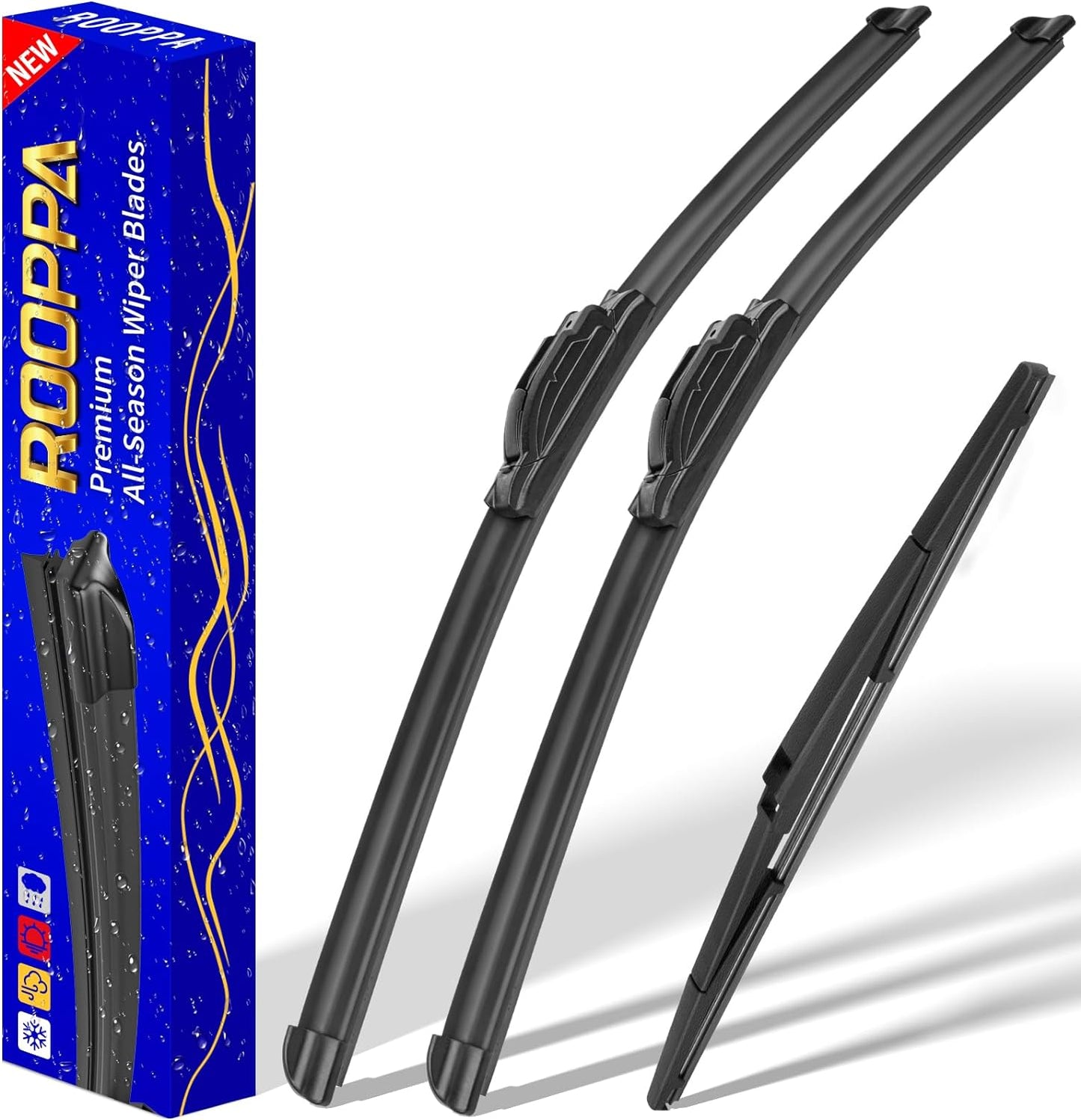 3 wipers Replacement for 2010-2015 Toyota prius/2012-2015 Toyota Prius Plug-In/2004-2005 Toyota sienna, Windshield Wiper Blades Original Equipment Replacement - 26"/19"/16" (Set of 3) U/J HOOK