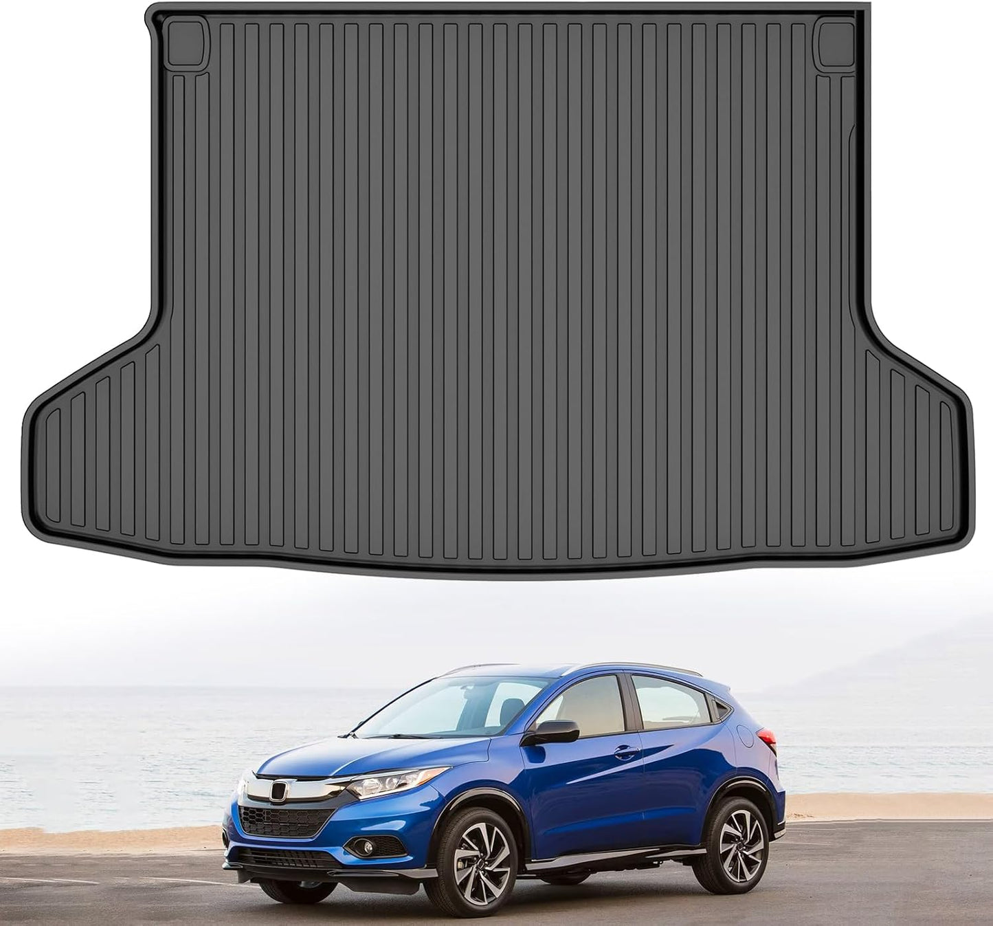Original Cargo Liner Fit for Honda HRV HR-V AWD 2016-2022: All Weather Protection Heavy Duty Trunk Liner - Anti-Slip Waterproof TPE Rubber Rear Cargo Car Liner HRV Cargo Mat Accessories Black