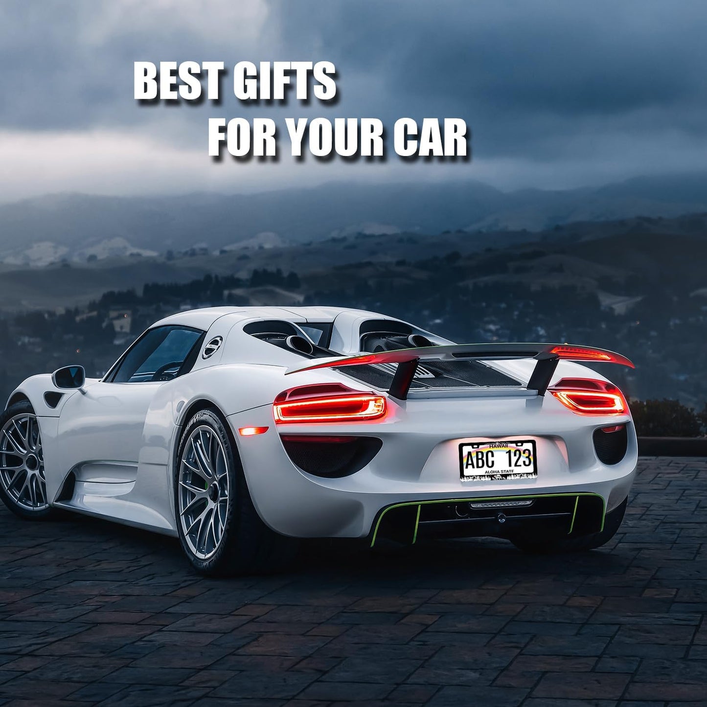 Mama Bear with Mountain License Plate Frame Forest Mountains License Plate Stainless Steel Funny Black Accessories Cars Decor 12.2 X 6.2 Inch with 2 Holes and Screws Fits Standard Us Ca Vehicles