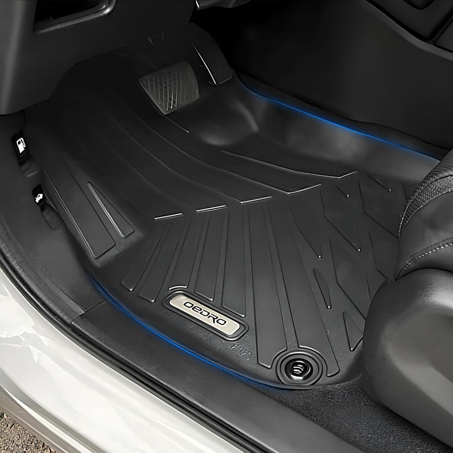 OEDRO Floor Mats Fit for 2017-2022 Honda CR-V (NOT for Hybrid), TPE All-Weather Custom Fit for Front, Rear & Cargo Mat in Lower Position, Honda CRV Mats Accessories, Black