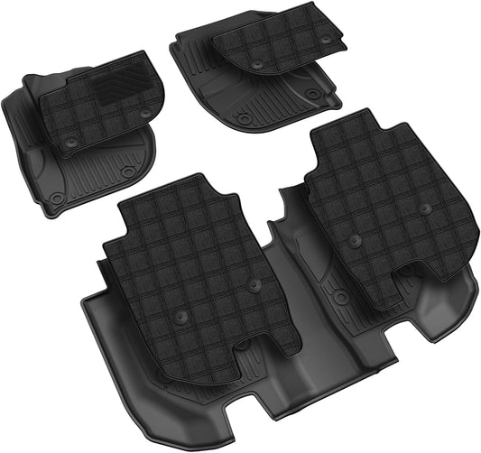 TPE Floor Mats & Carpet Mats Fit for HRV: 2016-2021 2022 Honda HRV Double Floor Mats All Weather Durable TPE Anti-Slip Car Floor Liner Waterproof Custom Fit Front and Rear Row Liner Car Mats HRV